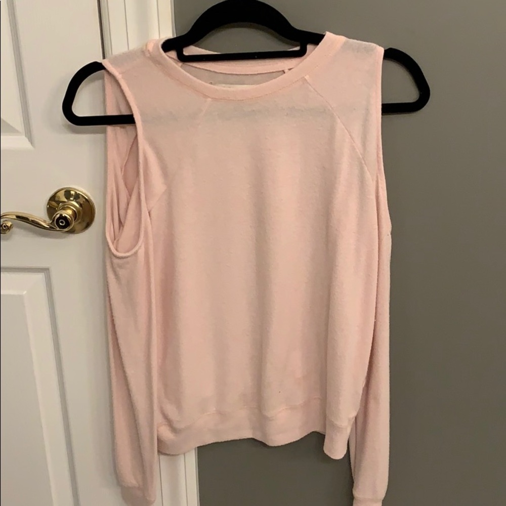 Abercrombie and Fitch Pink Long Sleeve Sweater